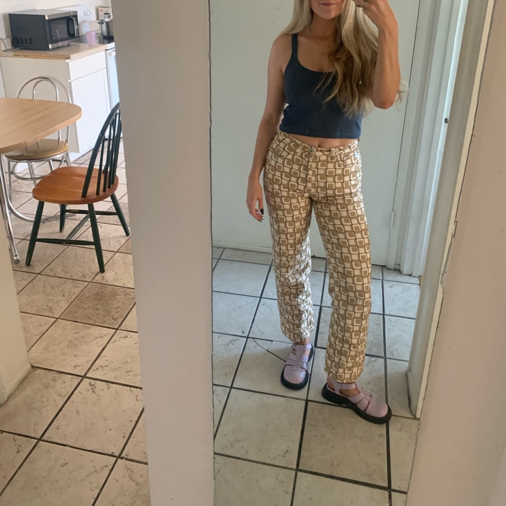 The Ragged Priest Geometric print jeans